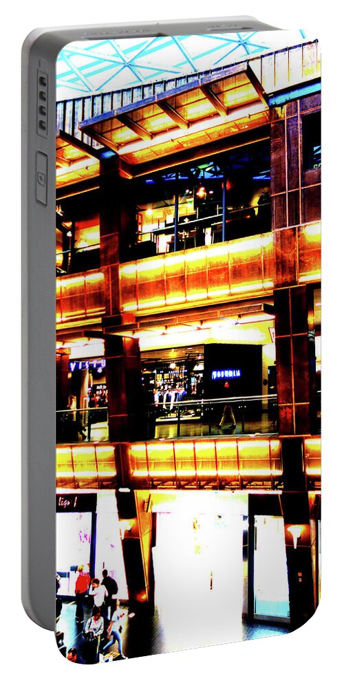 Mall Portable Battery Charger featuring the photograph Mall In Warsaw, Poland 12 by John Siest