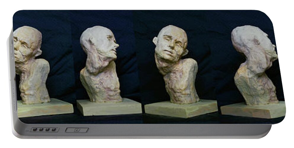 #sculpture Portable Battery Charger featuring the sculpture Man 6 by Veronica Huacuja