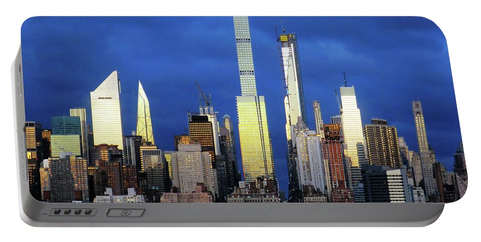 Landscape Portable Battery Charger featuring the photograph Manhattan Shimmers by Rick Locke - Out of the Corner of My Eye