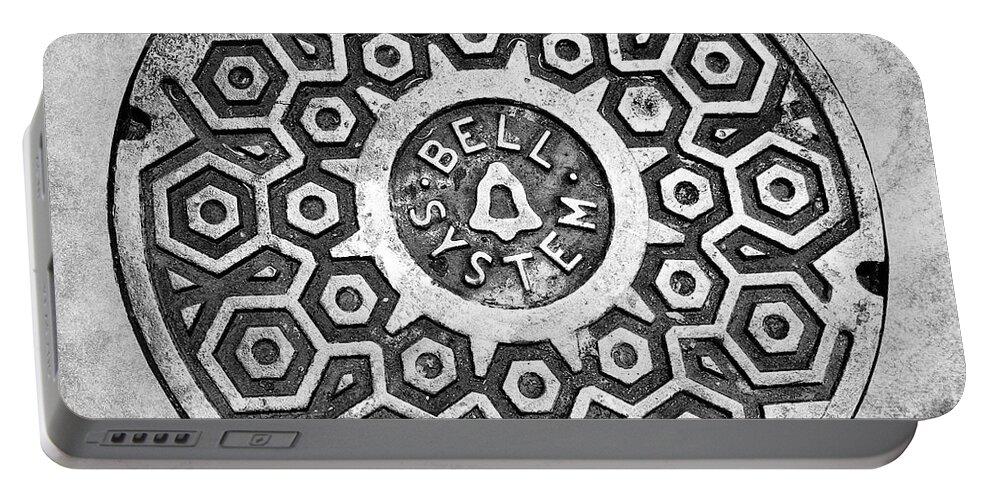 Manhole Cover Portable Battery Charger featuring the photograph Manhole Cover 5 by Dominic Piperata