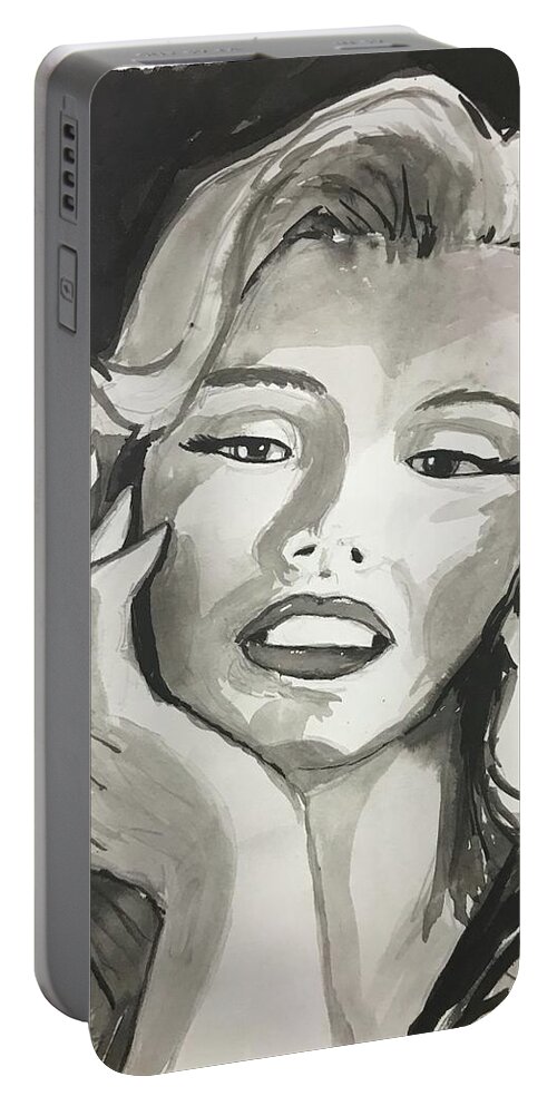 Marilyn Monroe Portable Battery Charger featuring the painting Marilyn by Eileen Backman