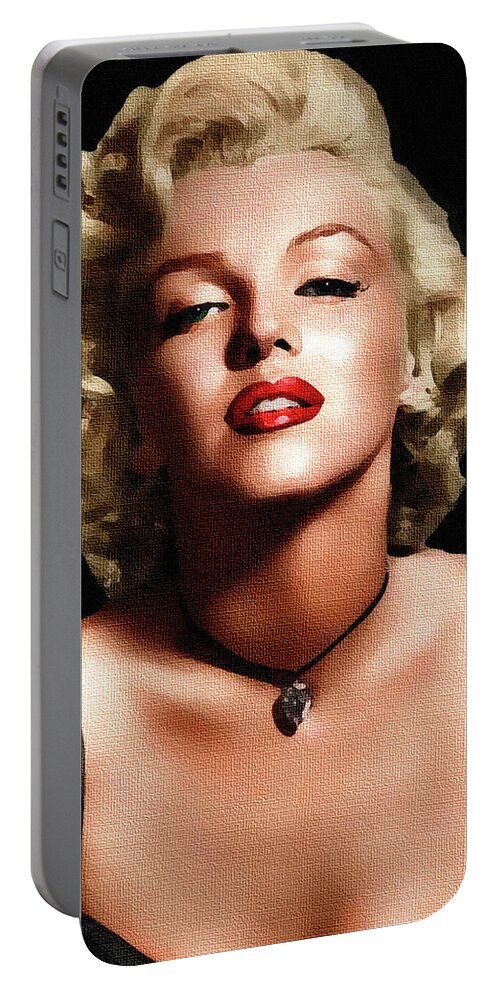 Marilyn Monroe Portable Battery Charger featuring the painting Marilyn Monroe 3 by Stars on Art
