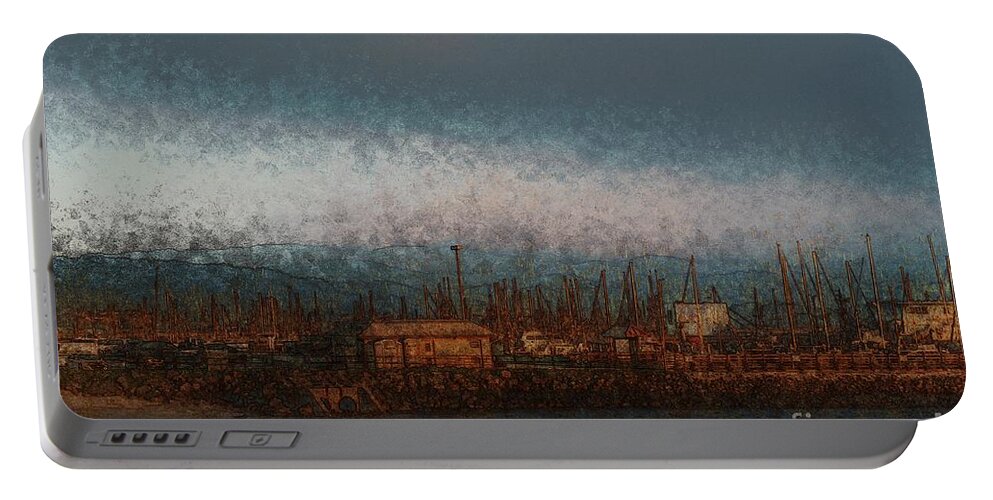 Marina Portable Battery Charger featuring the photograph Marina at Sunset by Katherine Erickson