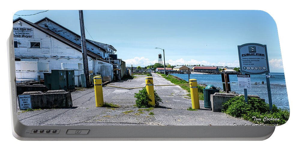 Marine Drive On Blaine Pier Portable Battery Charger featuring the photograph Marine Drive on Blaine Pier by Tom Cochran
