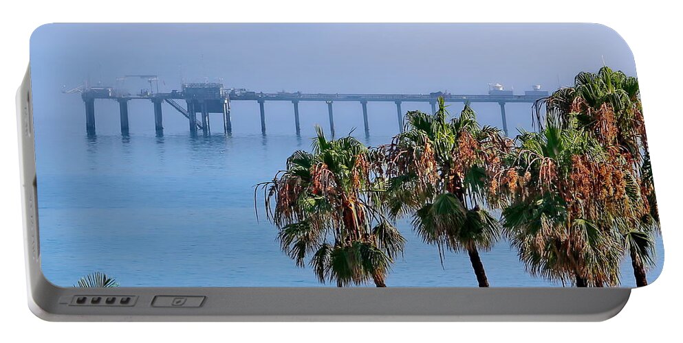 La Jolla Portable Battery Charger featuring the photograph Marine Layer at La Jolla Shores by Russ Harris