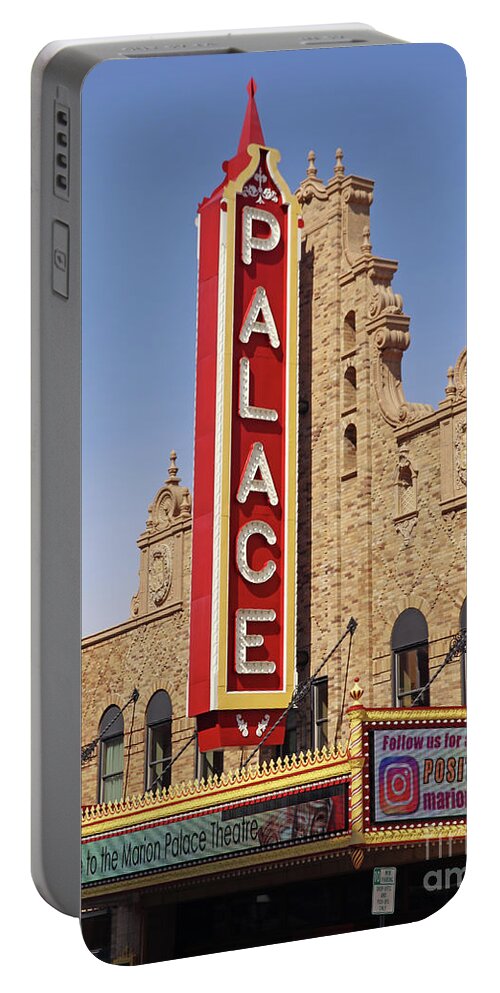 Palace Theatre Portable Battery Charger featuring the photograph Marion Palace Theatre 3810 by Jack Schultz
