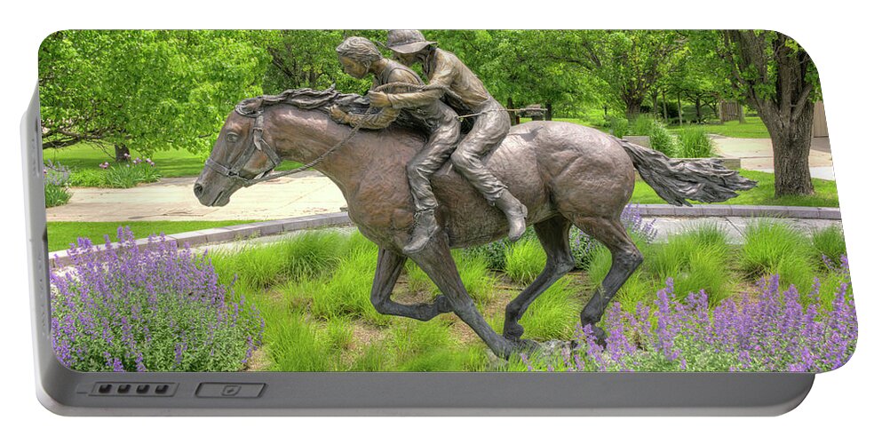 Martin Brothers Portable Battery Charger featuring the photograph Martin Brothers Statue by Jeff White