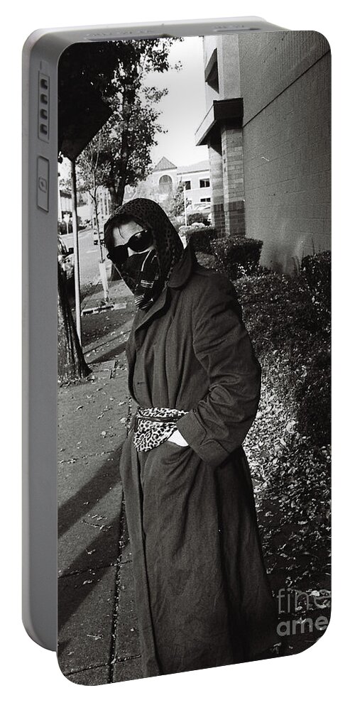 Street Photography Portable Battery Charger featuring the photograph Masked by Chriss Pagani