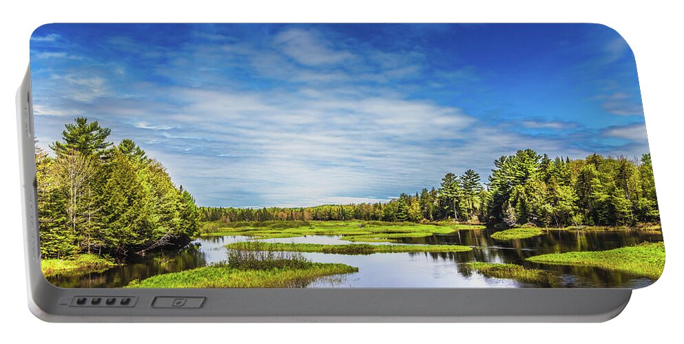 May In The Adirondacks Portable Battery Charger featuring the photograph May in the Adirondacks by David Patterson