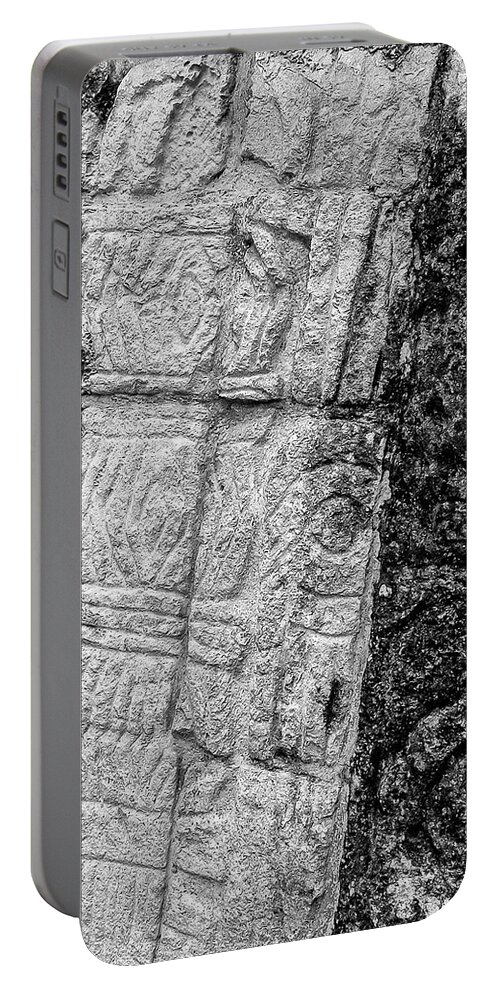 Mayan Portable Battery Charger featuring the photograph Mayan Wall Carvings - Chichen Itza by Frank Mari