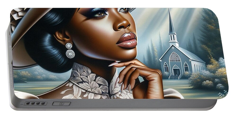 Woman Portable Battery Charger featuring the digital art Maybe God is trying to tell you something by Karen Showell