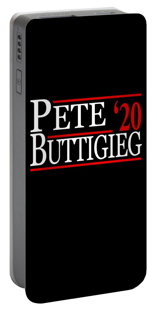 Cool Portable Battery Charger featuring the digital art Mayor Pete Buttigieg For President 2020 by Flippin Sweet Gear