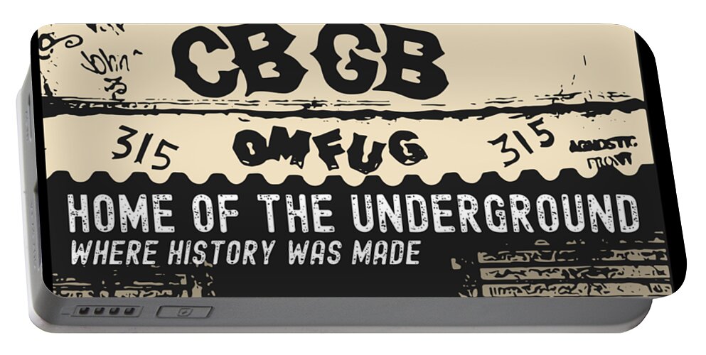 Cbgb Portable Battery Charger featuring the digital art Mecca by Christina Rick