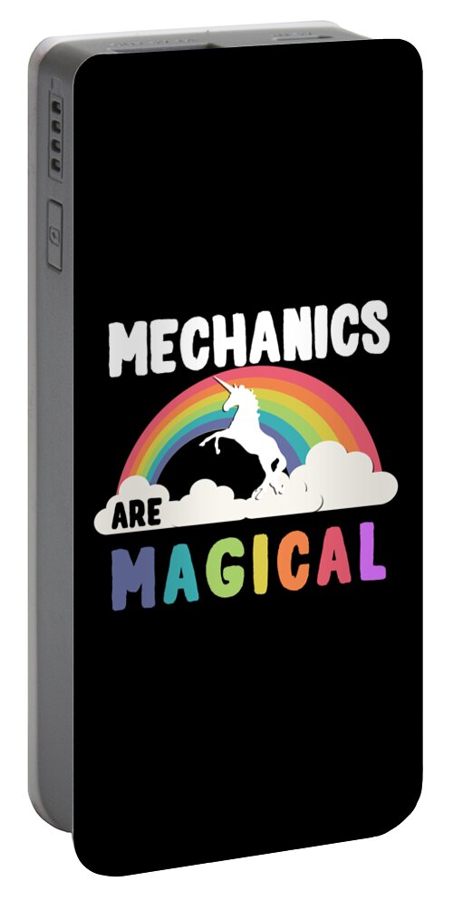 Funny Portable Battery Charger featuring the digital art Mechanics Are Magical by Flippin Sweet Gear