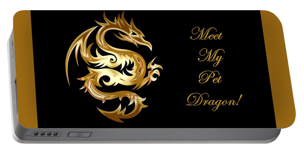 Dragon Portable Battery Charger featuring the photograph Meet My Pet Dragon by Nancy Ayanna Wyatt and Gordon Johnson