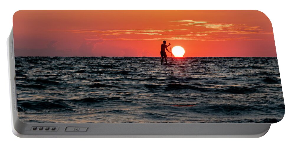 St Pete Beach Portable Battery Charger featuring the photograph Melting Sun by Todd Tucker