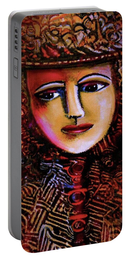 Face Portable Battery Charger featuring the painting Memories Of Feelings by Natalie Holland
