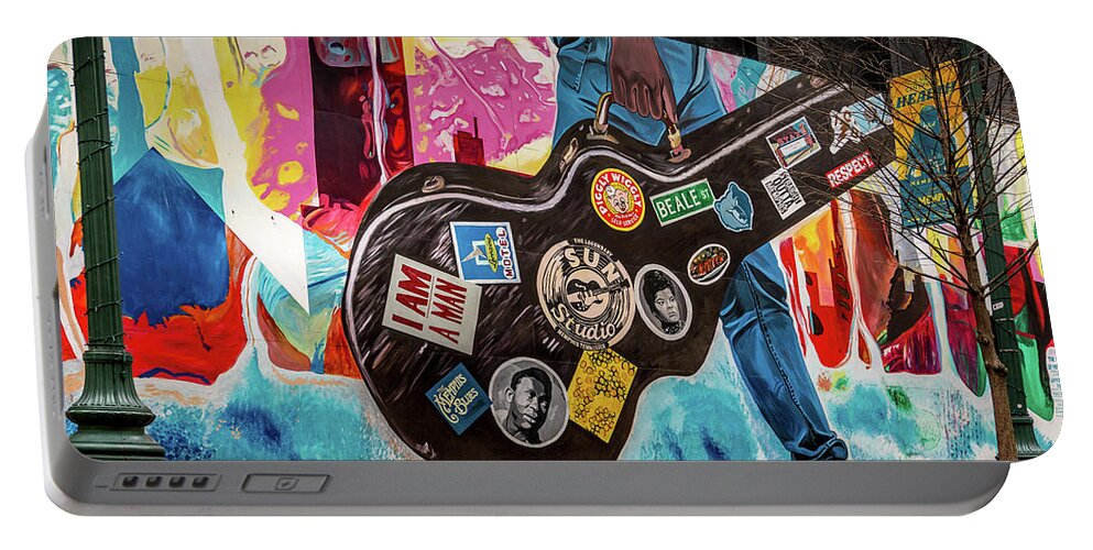 Memphis Portable Battery Charger featuring the photograph Memphis Mural by Darrell DeRosia