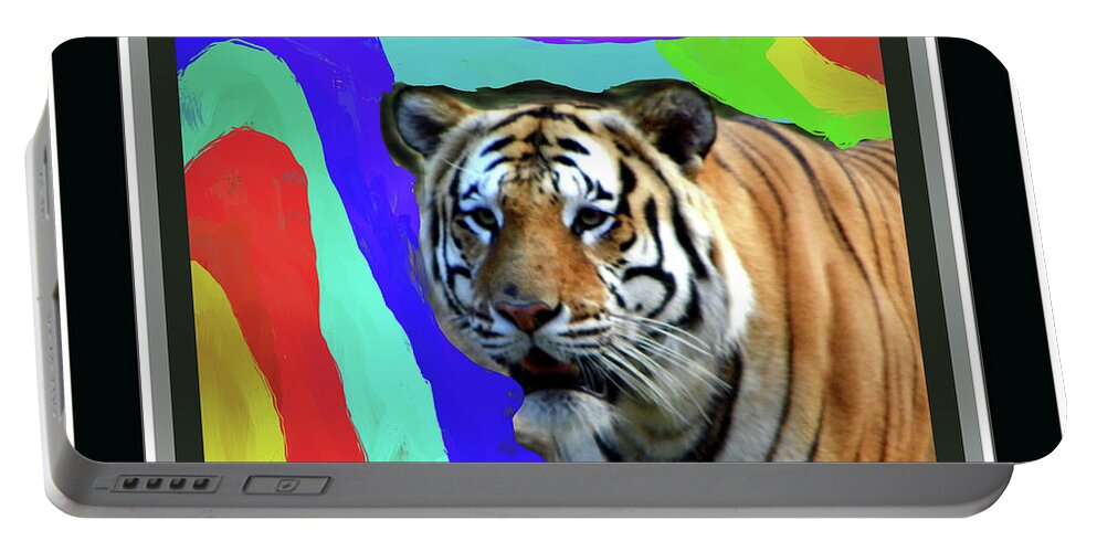  Portable Battery Charger featuring the photograph Memphis Tiger by Shirley Moravec