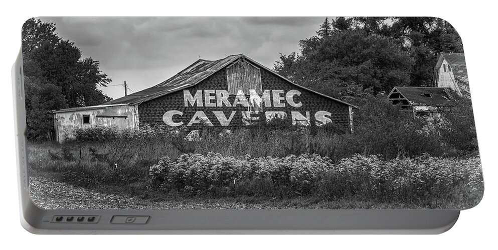 Route 66 Portable Battery Charger featuring the photograph Meramec Caverns Barn - Route 66 - Cayuga, Illinois by Susan Rissi Tregoning