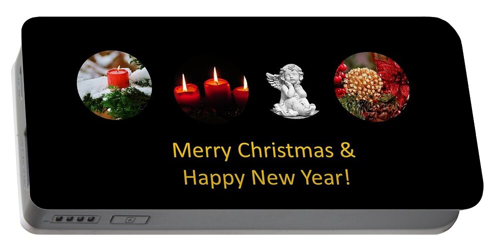 Christmas Portable Battery Charger featuring the photograph Merry Christmas and Happy New Year by Nancy Ayanna Wyatt