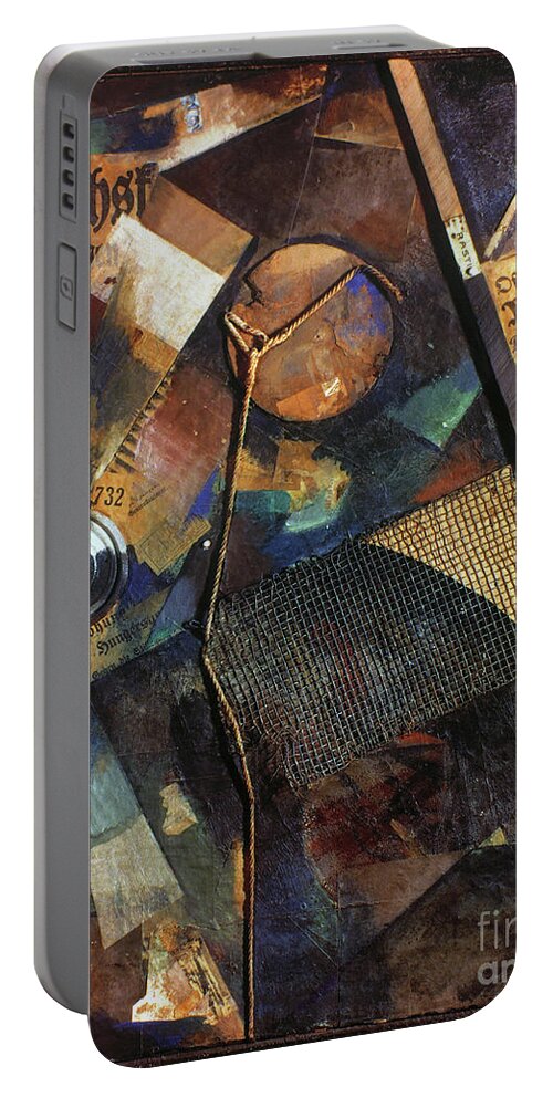1920 Portable Battery Charger featuring the painting Merzbild, 25a by Kurt Schwitters