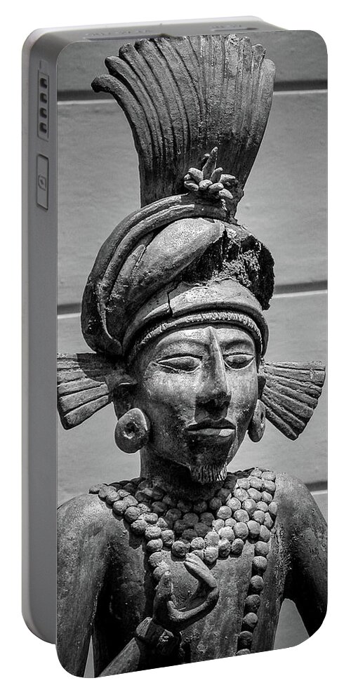 Mexico Portable Battery Charger featuring the photograph Mexican Statue Cancun Mexico by Frank Mari