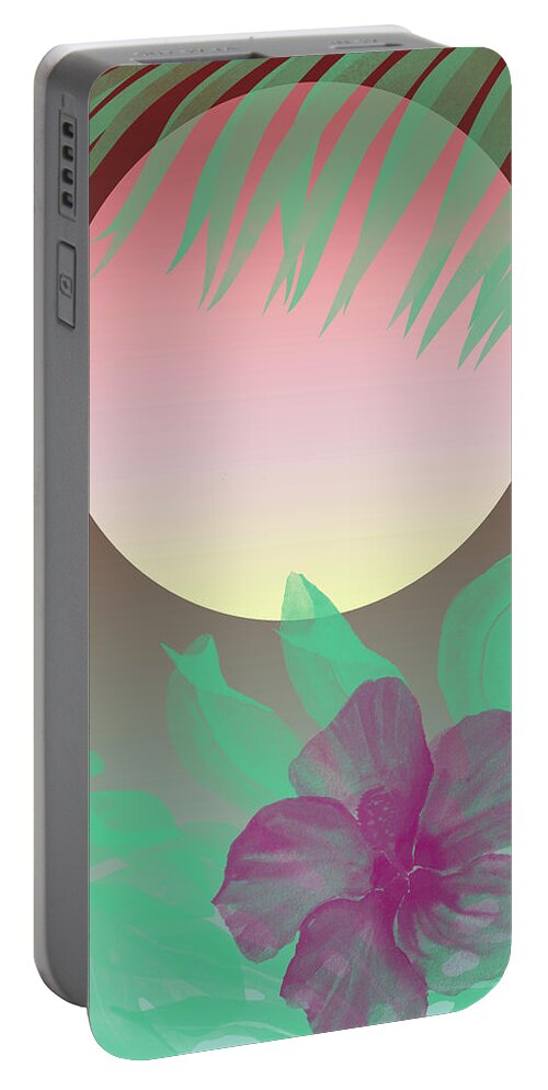 Miami Portable Battery Charger featuring the digital art Miami Dreaming - Storm by Christopher Lotito
