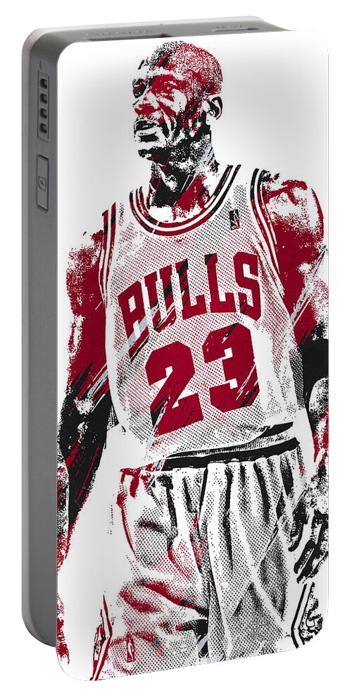 Michael Jordan Chicago Bulls Abstract Art 2 by Joe Hamilton