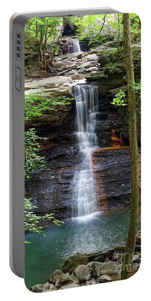 Falls Portable Battery Charger featuring the photograph Middle Fork Falls 6 by Phil Perkins