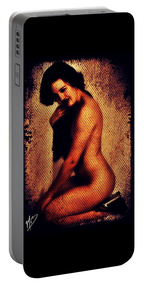 Nude Portable Battery Charger featuring the digital art Mikki 1 by Mark Baranowski