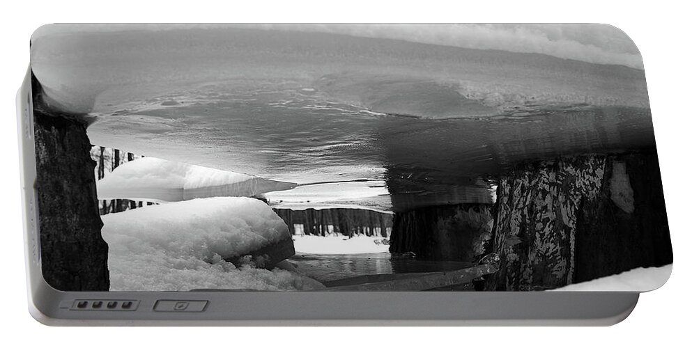 Tunnel Portable Battery Charger featuring the photograph Mini Ice Tunnel by Carl Marceau