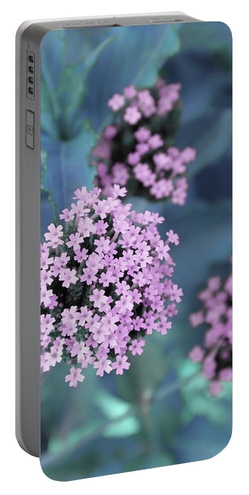 Flower Portable Battery Charger featuring the photograph Mini me pink by Nicole March
