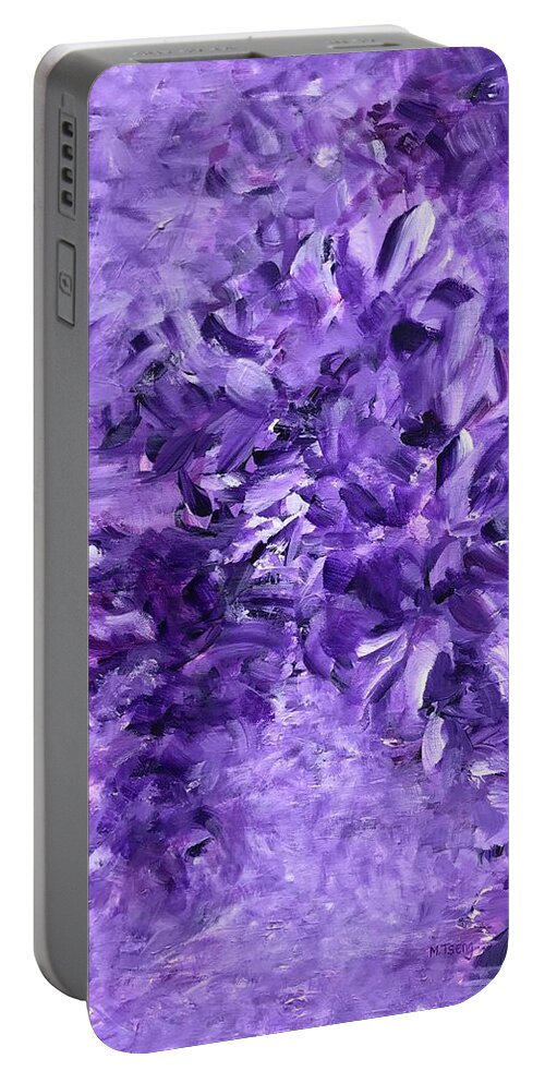 Mirage Portable Battery Charger featuring the painting Mirage # 6 by Milly Tseng