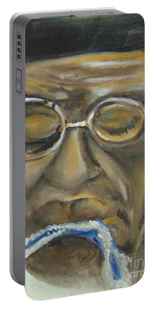 Cicely Tyson Portable Battery Charger featuring the painting Miss Jane Pittman by Saundra Johnson