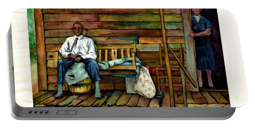 Mississippi Portable Battery Charger featuring the painting Mississippi Gothic Two by Jim Harris
