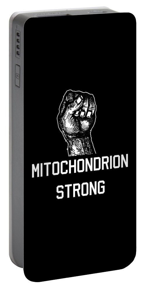 Funny Portable Battery Charger featuring the digital art Mitochondrion Strong by Flippin Sweet Gear