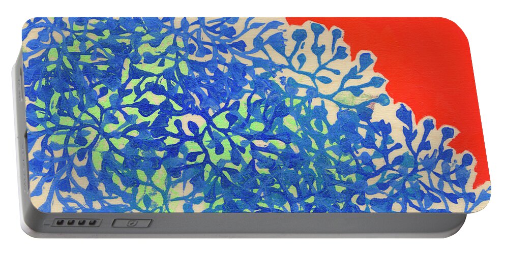 Organic Portable Battery Charger featuring the painting Mixed Emotions by Jennifer Lommers