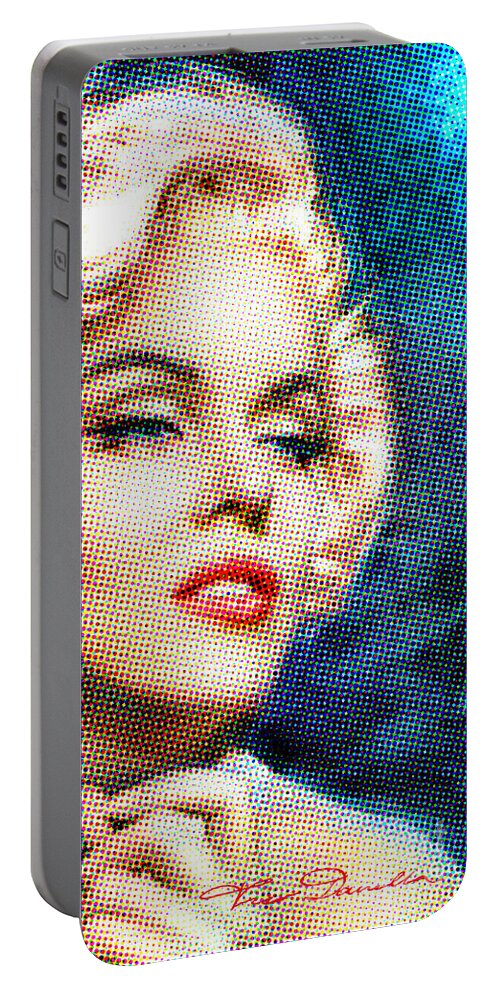 Marilyn Monroe Portable Battery Charger featuring the painting Mm 135 Pp by Theo Danella