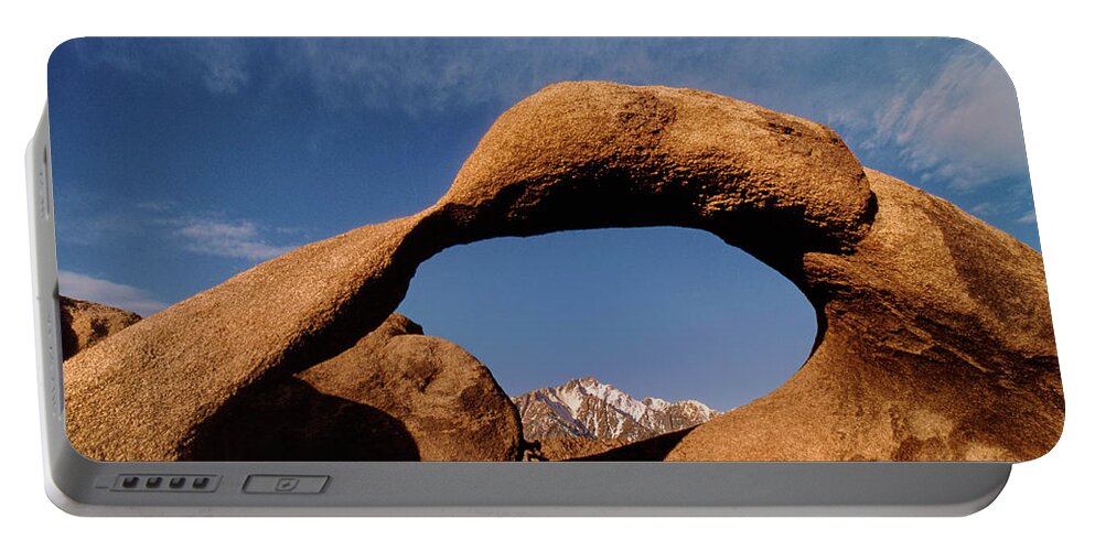 Dave Welling Portable Battery Charger featuring the photograph Mobius Arch Alabama Hills California by Dave Welling