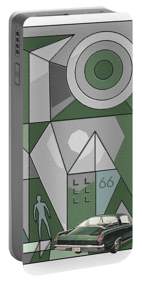 Model Years Portable Battery Charger featuring the digital art Model Years / 66 by David Squibb