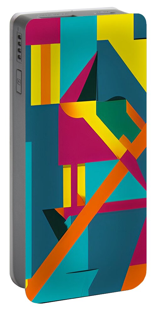 Cool Art Portable Battery Charger featuring the digital art Modern Abstract by Ronald Mills
