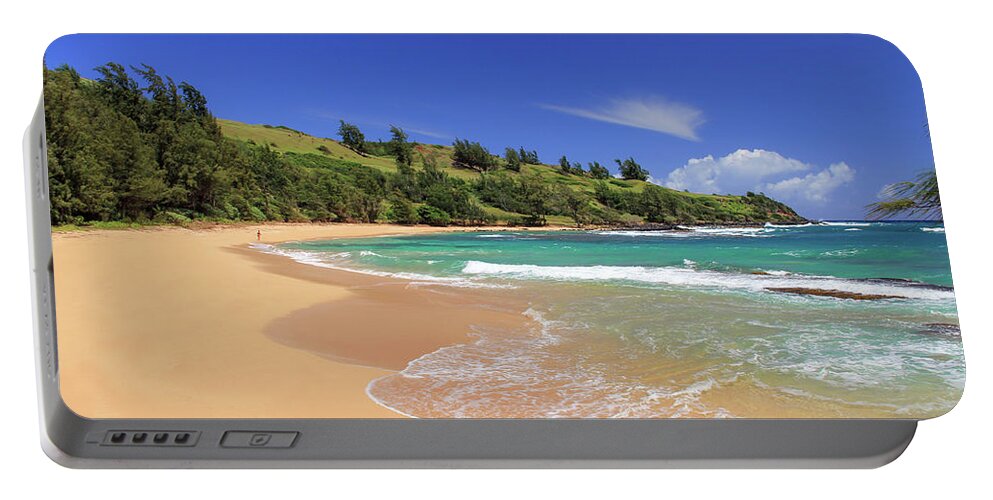 Sa Portable Battery Charger featuring the photograph Moloaa Beach, the Most Beautiful of All by Robert Carter