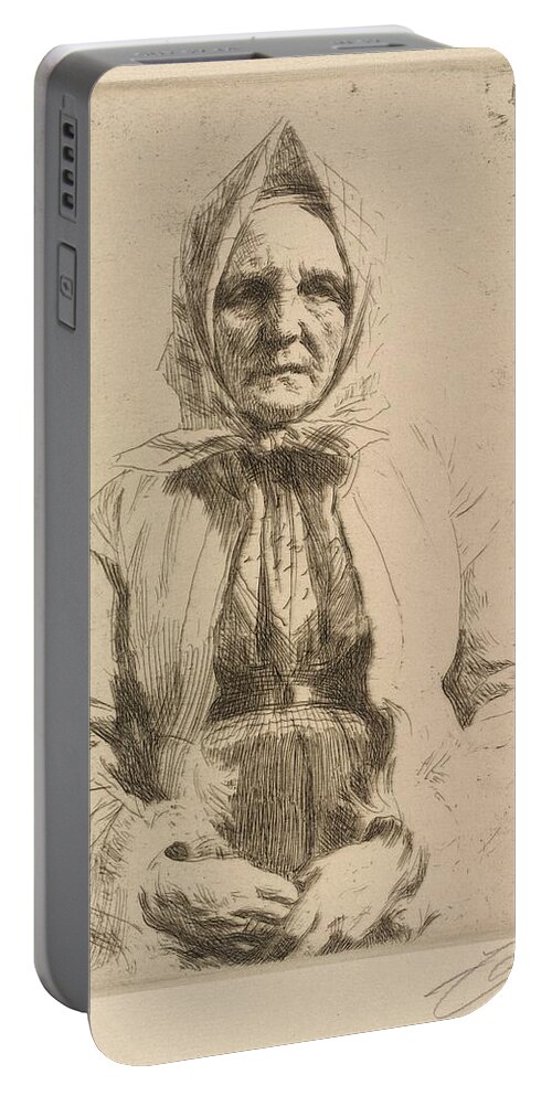 Mona 1911 Anders Zorn Portable Battery Charger featuring the painting Mona 1911 Anders Zorn by MotionAge Designs