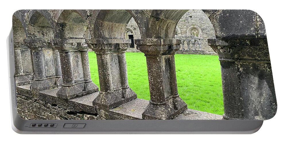 Monastery Portable Battery Charger featuring the photograph Monastery in Tuam, Ireland by Peggy Dietz