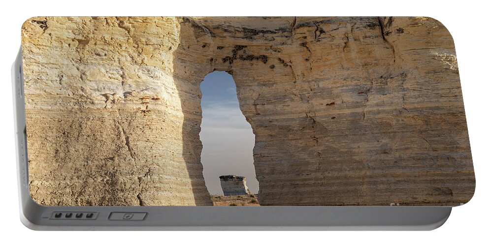 Monument Rocks Portable Battery Charger featuring the photograph Monument Rocks by Jim West