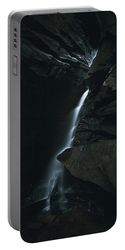 Broken Rock Falls Ohio Portable Battery Charger featuring the photograph Moody Broken Rock Falls Ohio by Dan Sproul