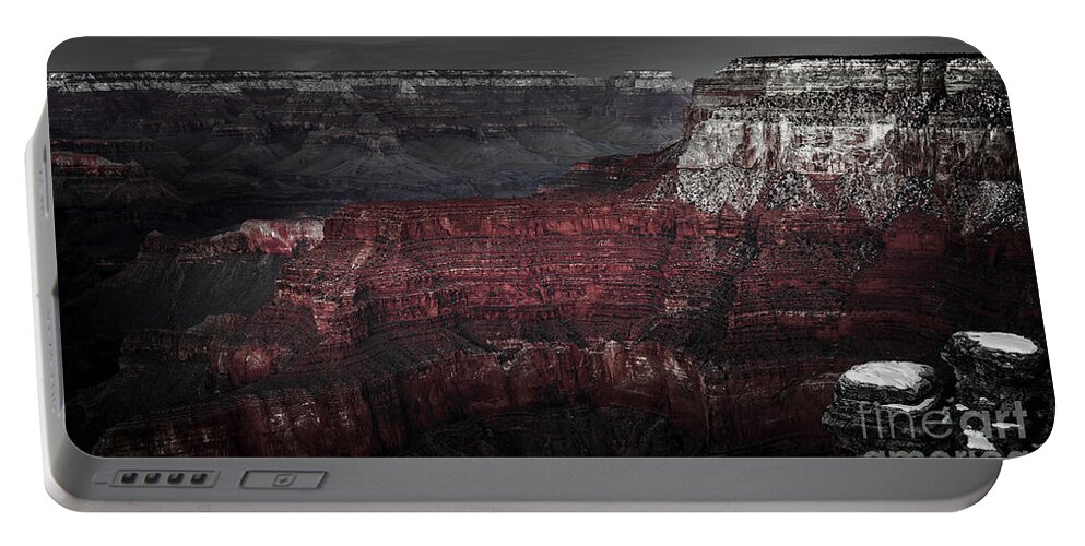 Grand Canyon Portable Battery Charger featuring the photograph Moody Grand Canyon by Doug Sturgess