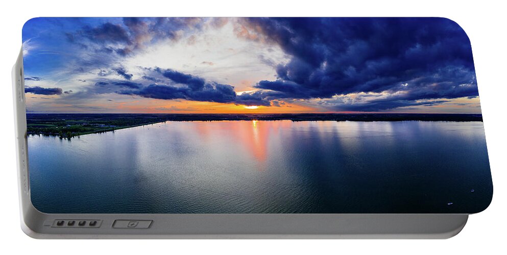  Portable Battery Charger featuring the photograph Moody Sunset by Brian Jones