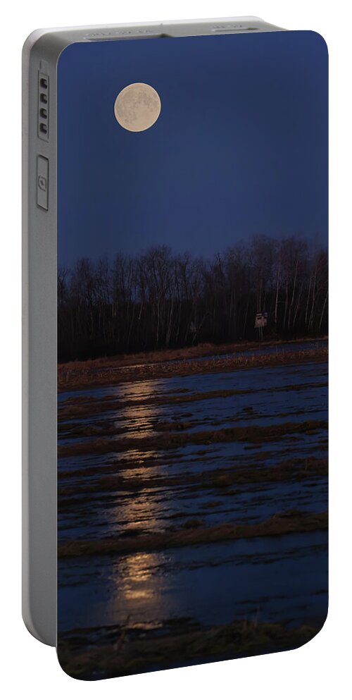 Moon Reflections Portable Battery Charger featuring the photograph Moon Reflections by Brook Burling